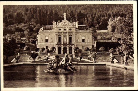 Postcard Ettal, Linderhof Palace, WHW Das Schöne Deutschland, image 28
