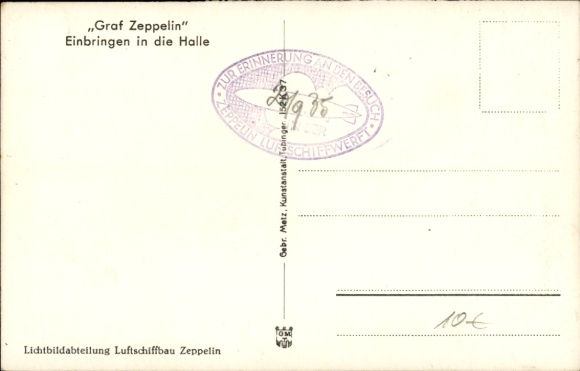 PC Friedrichshafen on Lake Constance, airship LZ 127 Graf Zeppelin, brought into the airship hall