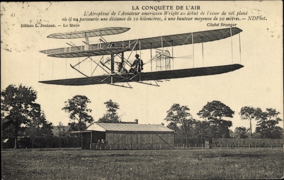 PC La Conquête de l'Air, Aéroplane Wright, aviation pioneer
