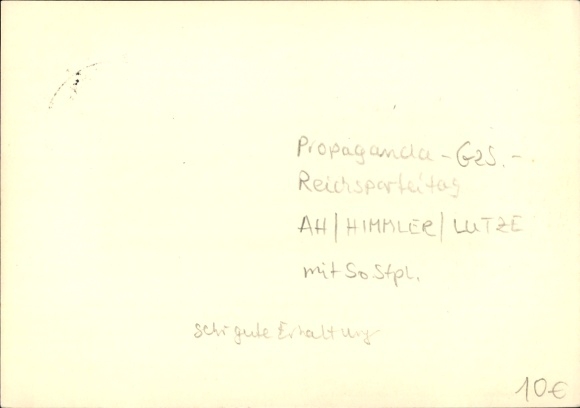Postal stationery Postcard Nuremberg, Reich Party Rally, Hitler, Himmler, Lutze