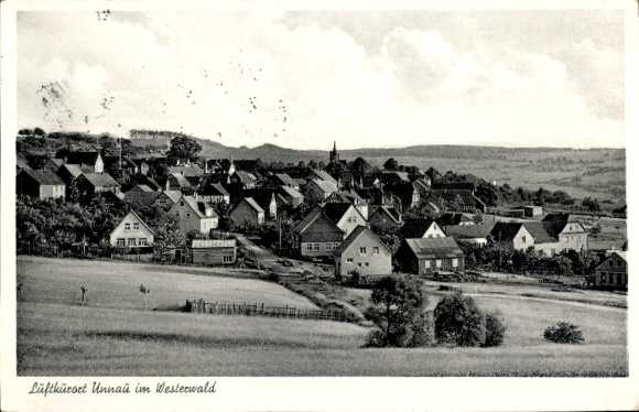 Ansichtkaart Unnau in het Westerwald, panorama