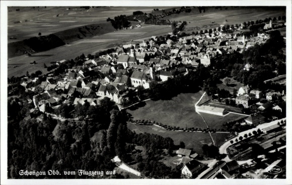 Ak Schongau in Opper-Beieren, luchtfoto