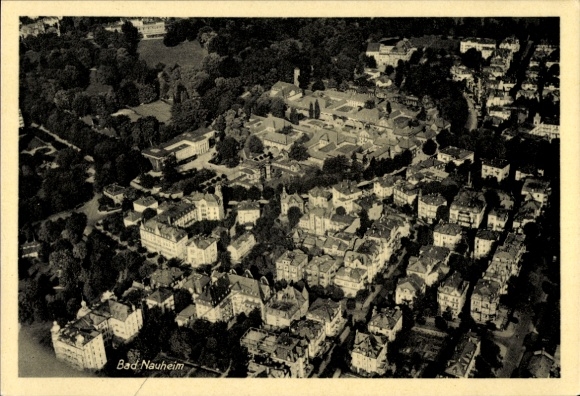 Postcard Bad Nauheim in Hesse, aerial photograph