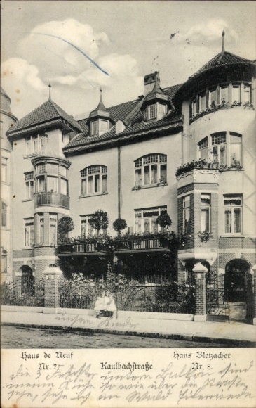 Postcard Kleefeld Hannover in Lower Saxony, Kaulbachstraße 7 and 8, Haus de Neuf, Haus Bletzacher