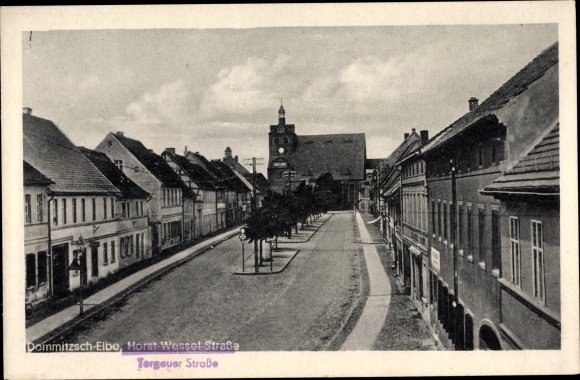 KP Dommitzsch an der Elbe Sachsen, Horst Wessel Strasse, Torgauer Strasse
