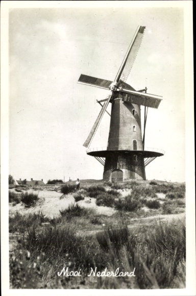 Postcard Mooi Drenthe Netherlands, windmill