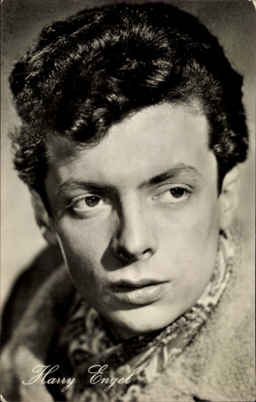 Postcard actor Harry Engel, portrait, Defa Film Berlin corner Schönhauser