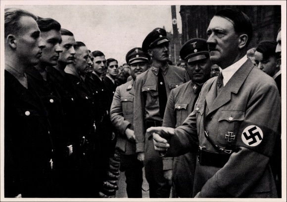 Collective picture Adolf Hitler, Nazi Party Rally Nuremberg 1935, Dr. Ley, Werkschar, collection no. 15, picture 85