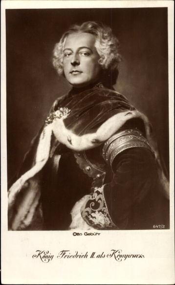 Postcard Actor Otto Fee, Portrait, King Friedrich II as Crown Prince, Ross Verlag 647 2