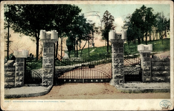 Ak Chattanooga Tennessee USA, Eingang zum Orchard Knob