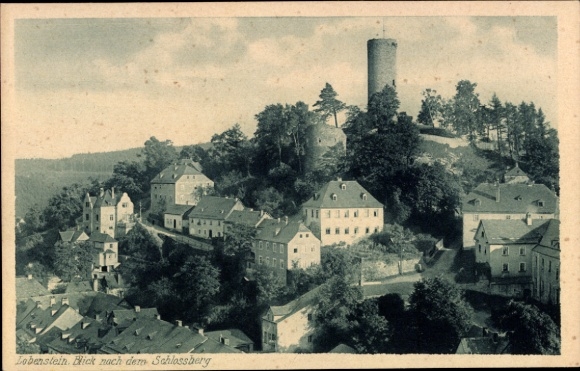 Ak Bad Lobenstein in Thüringen,  Blick nach dem Schlossberg
