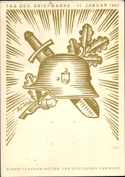 Künstler Ak Axster Heudtlaß, Tag der Briefmarke 1942, KdF