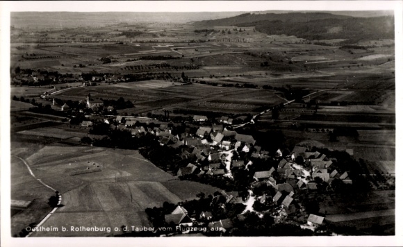 Ak Ostheim vor der Rhön Unterfranken, Fliegeraufnahme