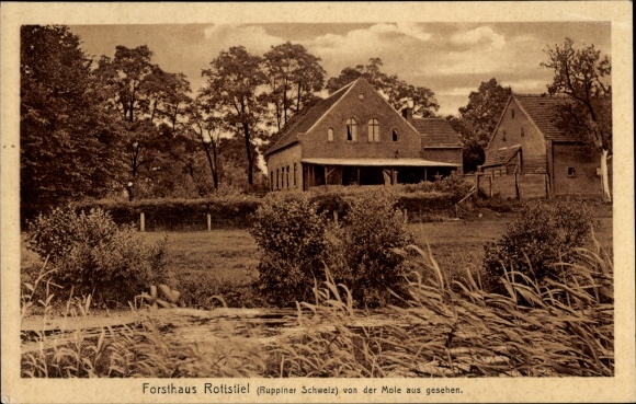 Ak Rottstiel Neuruppin in Brandenburg, Forsthaus