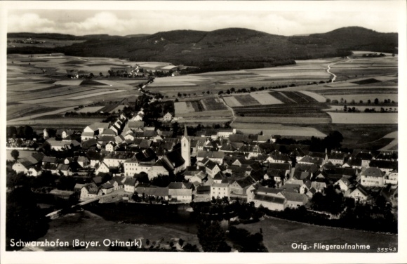 Ak Schwarzhofen in der Oberpfalz, Luftaufnahme