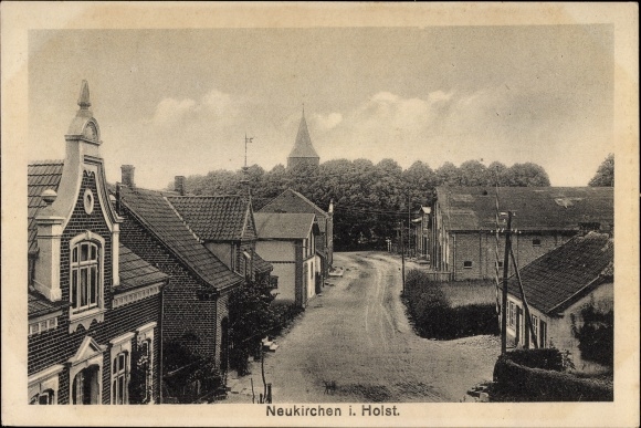 Postcard Neukirchen in Ostholstein, street section in the city