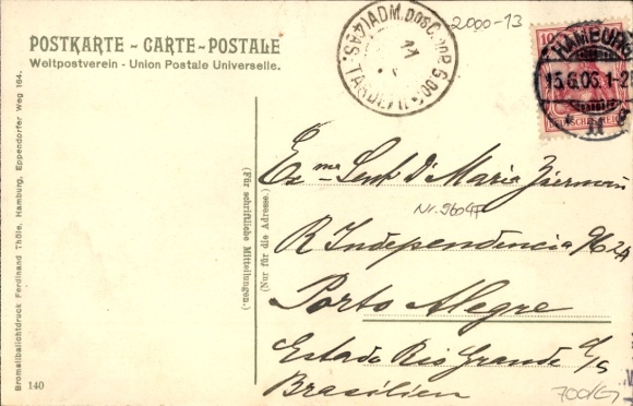 Postcard Hamburg Eimsbüttel Harvestehude, Rothenbaum-Chaussee
