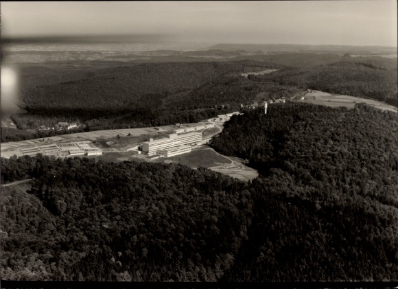 Postcard Löwenstein in Württemberg, lung clinic aerial photo Strähle Schorndorf/Württbg.