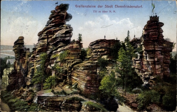 Ak Ehrenfriedersdorf im Erzgebirge, Greifensteine