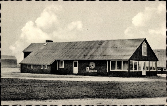 Postcard Nordseebad Sankt Peter Ording, Ecf. Youth recreation village, Columbus house