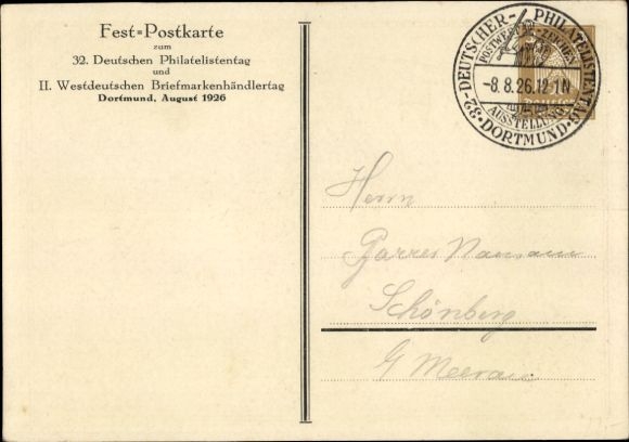 Postwaardestuk Ak PP 77 C 6, privépost, 32e Filatelistendag 1926