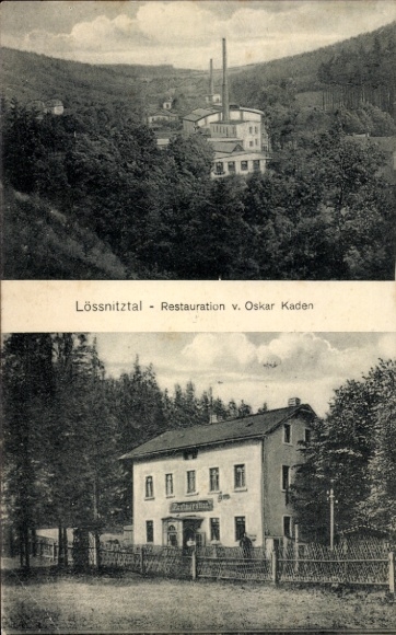 Ak Lößnitztal Oederan Sachsen, Restauration von Oskar Kaden