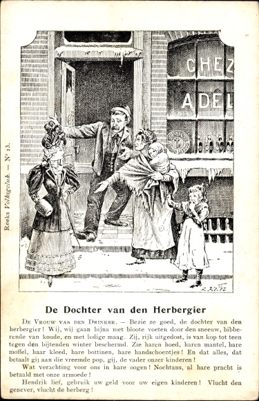 Postcard Vaderlandsche Bond tegen Alcoolism, The Daughter of the Herbergier