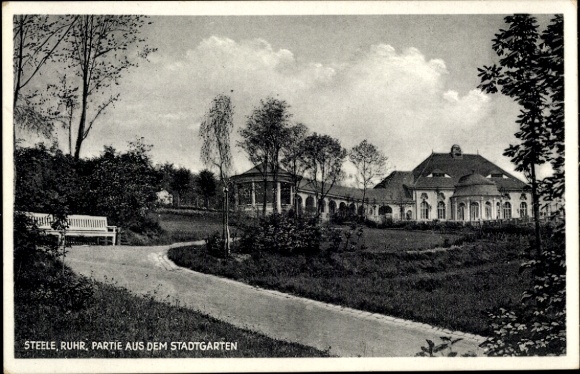 Postcard Steele Essen in the Ruhr area, Stadtgarten