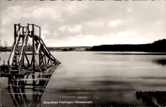 Ak Freilingen in het Westerwald, strandbad Freilingen/Westerwald