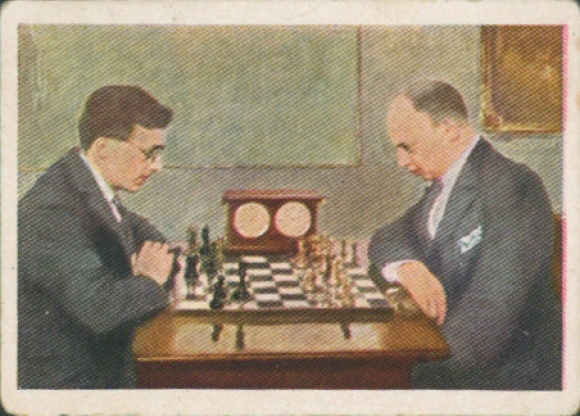 Collector's card The World in Pictures, Famous Chess Players, Carlos Torre, Dr. Tartakover