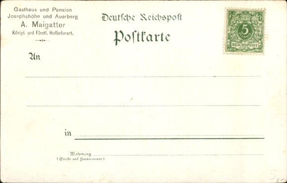 Chromo-Litho Südharz, Josephshöhe observation tower, Auerberg, observation tower, guest house, castle