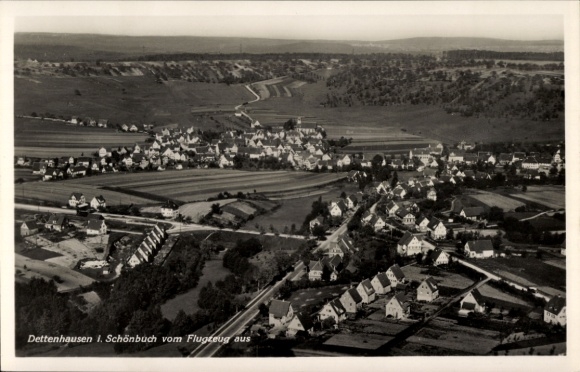 Ak Dettenhausen in Württemberg, Fliegeraufnahme