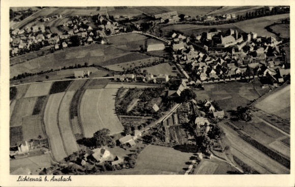 Ak Lichtenau in Midden-Franken, luchtfoto
