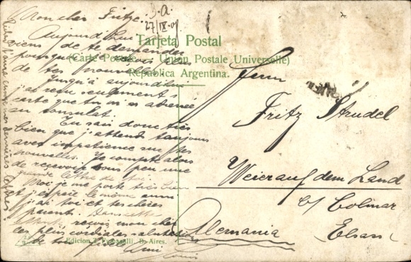 Postcard Tigre Argentina, Regatas