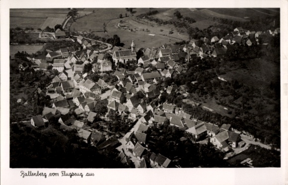 Ak Ballenberg Ravenstein Baden Württemberg, Fliegeraufnahme