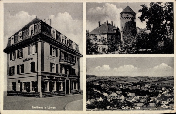 KP Osterburken, Gasthaus zum Löwen, Stadtturm, ujęcie z dystansu