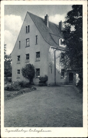 Ak Oerlinghausen im Kreis Lippe, Jugendherberge, Außenansicht