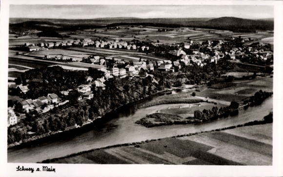 Ak Schney Lichtenfels im Obermainland Oberfranken, Fliegeraufnahme