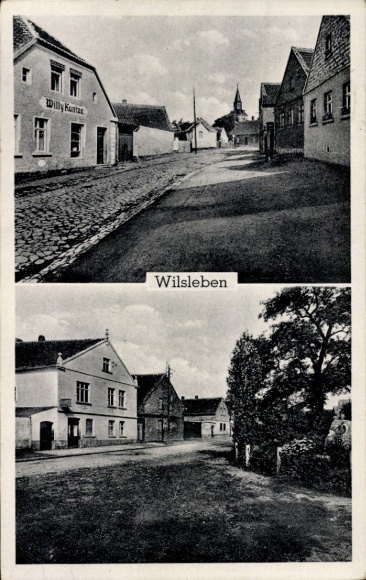 Ak Wilsleben Aschersleben im Salzlandkreis, Straßenszene, Häuser,   