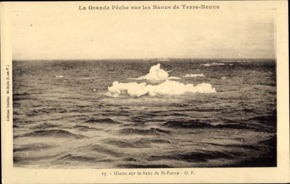 Postcard Saint Pierre and Miquelon, The great fishing on the shores of Newfoundland