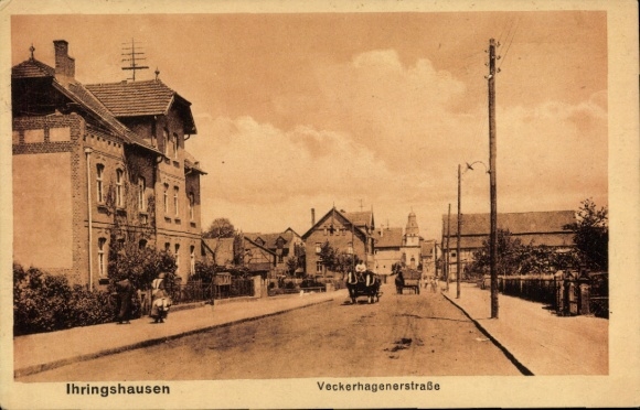 Postcard Ihringshausen Fuldatal Hesse, Veckerhagenerstraße