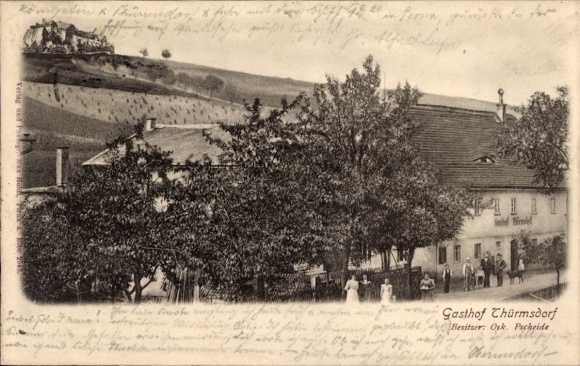 Ansichtkaart Thürmsdorf Struppen Saksisch Zwitserland, Gasthof Thürmsdorf