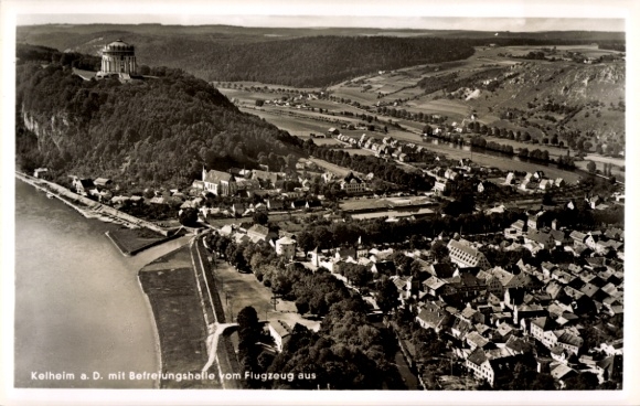 Ak Kelheim an der Donau Niederbayern, Fliegeraufnahme