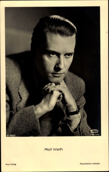 Postcard Actor Rolf Weih, Portrait, Ross 3322/1