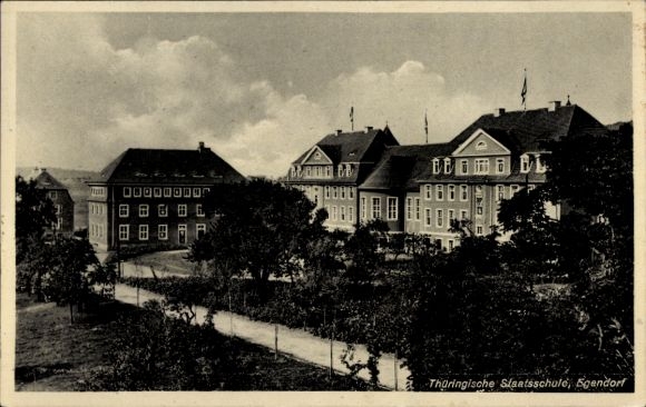Postcard Egendorf Blankenhain in the valley of the Schwarza Thuringia, Thuringian State School