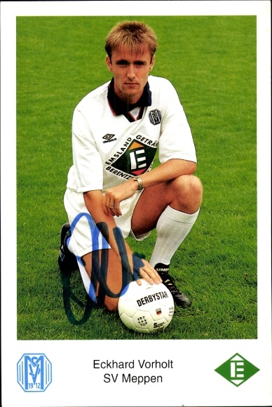 Autogrammkarte Fußballer Eckard Vorholt, SV Meppen, Autogramm