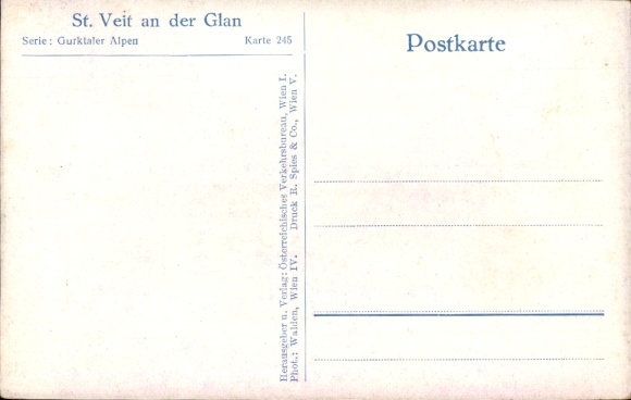 Postcard Sankt Veit an der Glan Carinthia, square with fountain