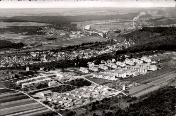 Postcard Stumpenhof Plochingen am Neckar, aerial photograph