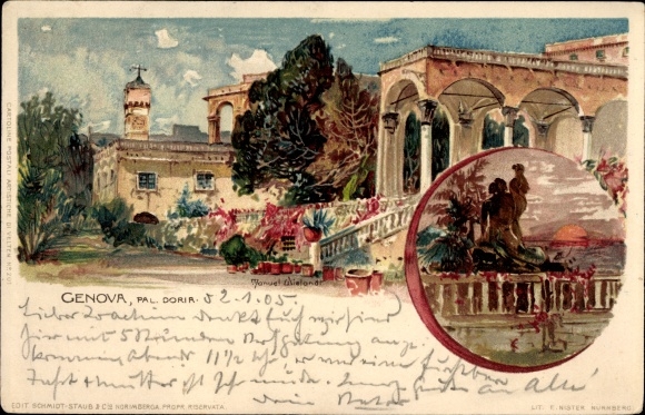 Artysta lito Wielandt, Manuel, Genova Genua Liguria, Palazzo Doria