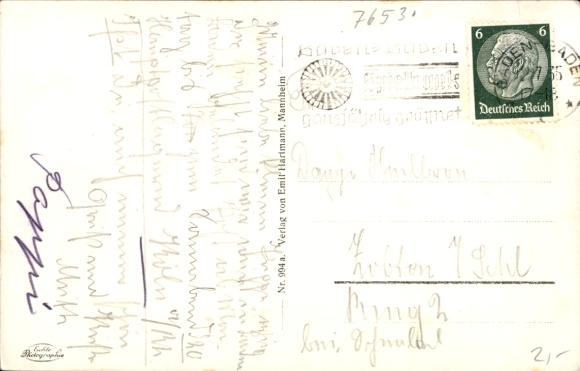 Postcard Baden Baden, Merkur, Kurhaus, gaming room, roulette, general view